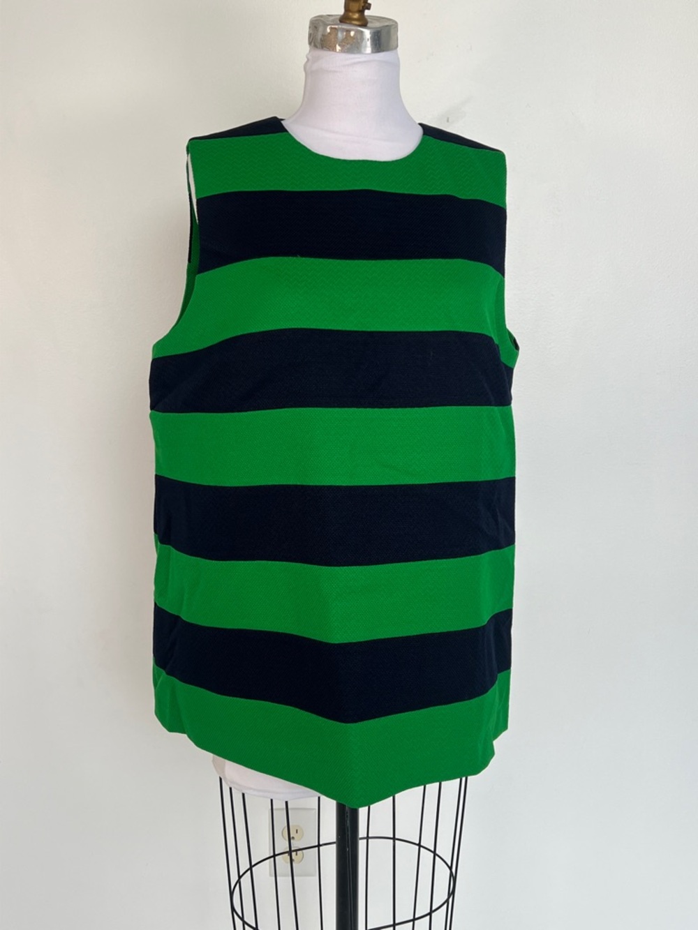 NWT! Tuckernuck Atlantic-Pacific Green/Navy stripe Blouse Size XL